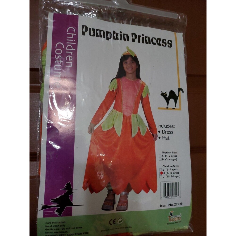 PUMPKIN PRINCESS Halloween Costume Halloween Fancy Dress Medium(8-10 ages)